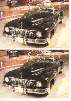 1938 buick y-job concept car postcard - lot of 2 - must see!! automobile 