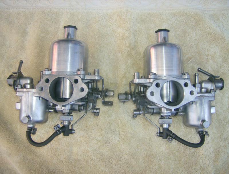 Datsun 240z carbs rebuilt and polished 4 screw su type carburetors 