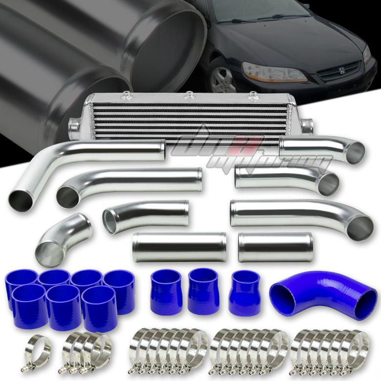 98-02 honda accord cg1-5 aluminum racing bar&plate turbo intercooler+piping kit