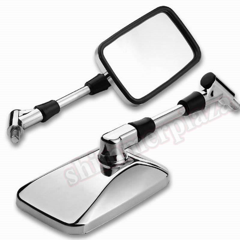 Chrome big side mirrors for honda rebel shadow 600 750 vtx 1300 1800 new