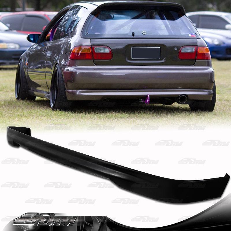 1992-1995 honda civic hatchback type r style polyurethane rear bumper lip wing