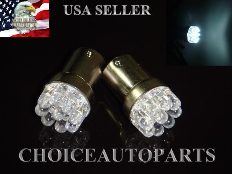 2 pcs s25 1156 ba15s 9smd white led car turn, brake, tail light bulbs