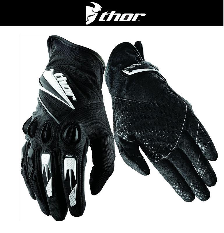 Thor insulator black white dirt bike gloves motocross mx atv 2014