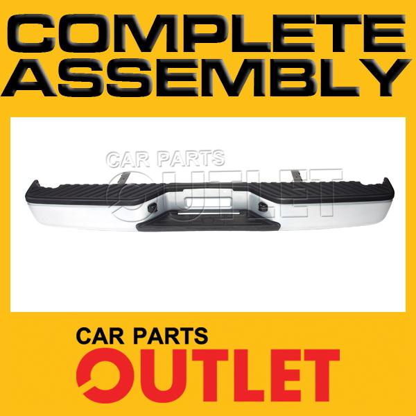 2004-2006 nissan titan rear bumper+pad+lic lamp+reinf bracket ptd arg silver bar