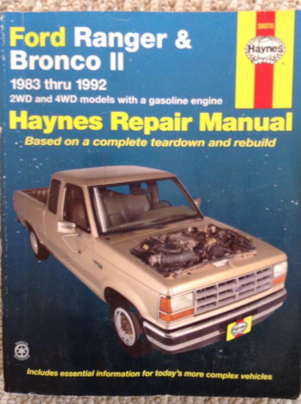 36070 haynes ford ranger& bronco ii  1983 to 1992  repair manual book