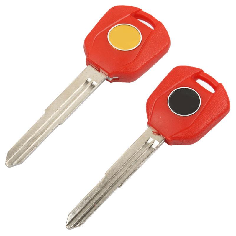 2 pcs red blank key uncut blade for honda cbr600 2003-2006 cbr600 2007-2012 