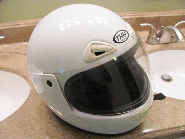 Dot white thh full face street scooter motorcycle helmet touring t-888 size xl