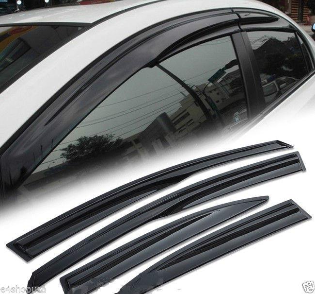 06-11 honda si ex lx dx civic 4door sedan black tint weather shield guard visor