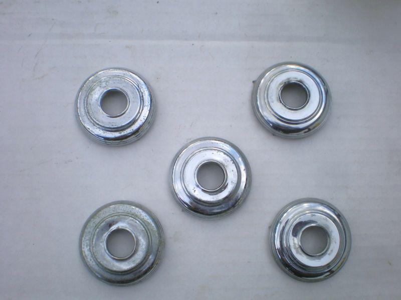 Escutcheon mopar door panel (5) stainless used dodge plymouth chrysler 1950 1940