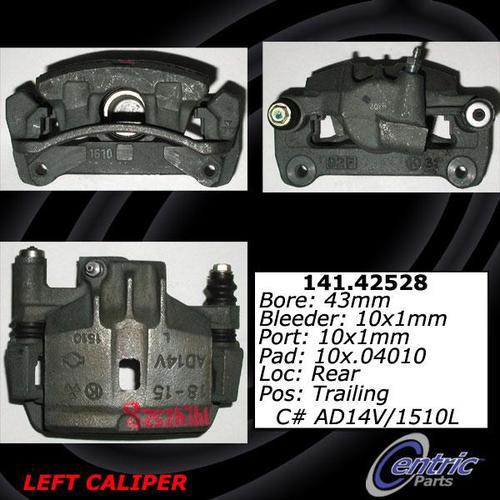 Centric 141.42528 rear brake caliper-premium semi-loaded caliper