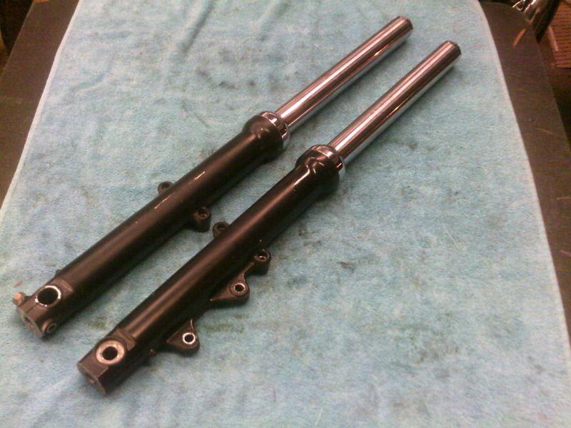 Used harley sportster dyna short lowered fork tubes black sliders 39mm 86-99brke