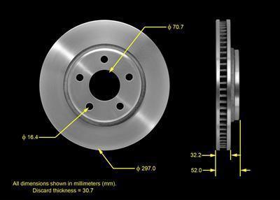 Bendix brake rotor cast iron solid frt buick pontiac allure lacrosse grand prix