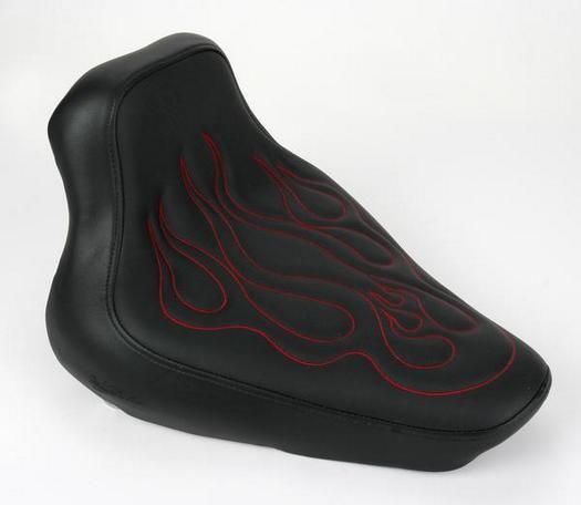 Saddlemen solo seat flame dark red for harley davidson softail 00-10