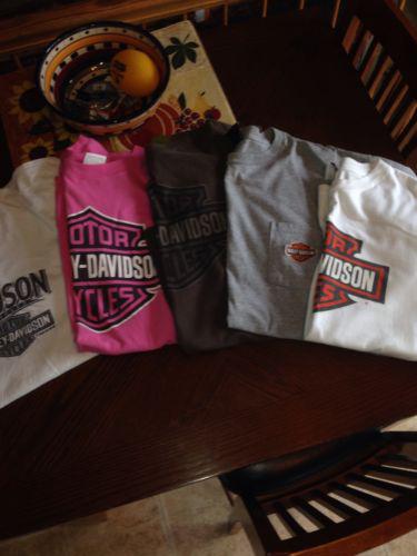 Lot of 5 harley davidson t-shirts 2x mens or women