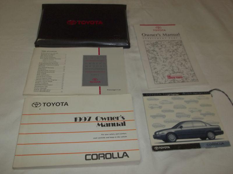 1997 toyota corolla owner manual 5/pc.set & black toyota factory case free s/h