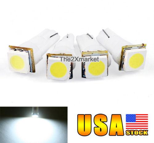 4pcs t5 70 73 74 286 5050 smd led white wedge dashboard light lamp bulb replace