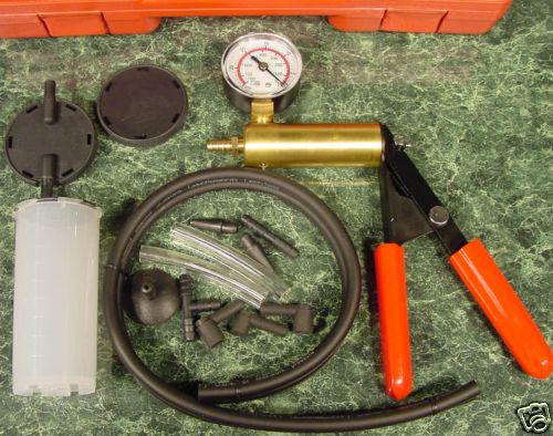 Brake bleeder and vacuum pump kit new one man