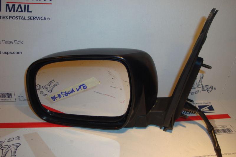 *factory*oem* 04-10 toyota sienna van left power mirror (black) 09 08 07 06 05