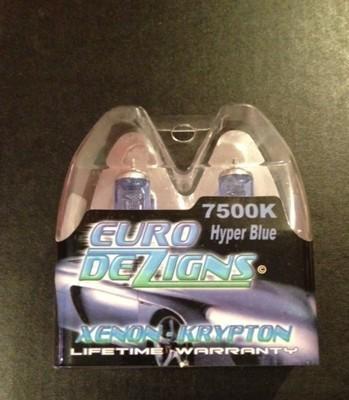 Hyper blue 9005 hb3 xenon hid high beam headlights bulbs 7500k hyper white