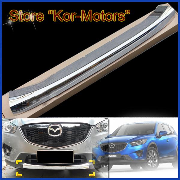 For 2012-2013 mazda cx-5 cx5 chrome front bumper trim protection exterior 1pc