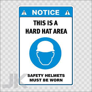 Decals sticker sign signs warning danger caution hard hat area 0500 za4a9