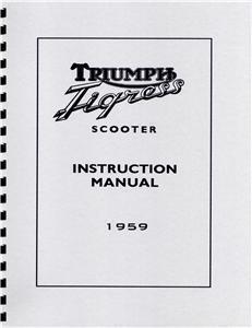 Triumph tigress scooter instruction manual 1959