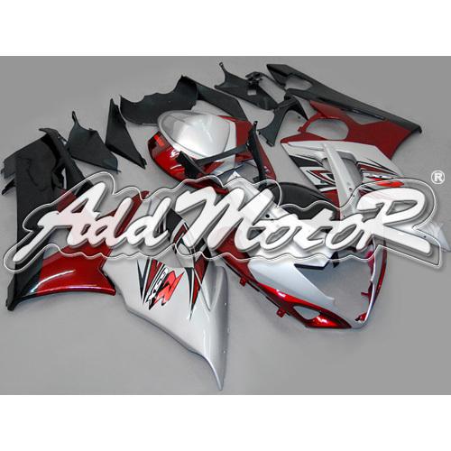 Injection molded fit gsx-r1000 05 06 k5 red silver fairing 15z55