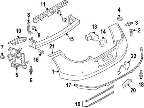 Porsche oem 970505611001e0 rear bumper-lower cover