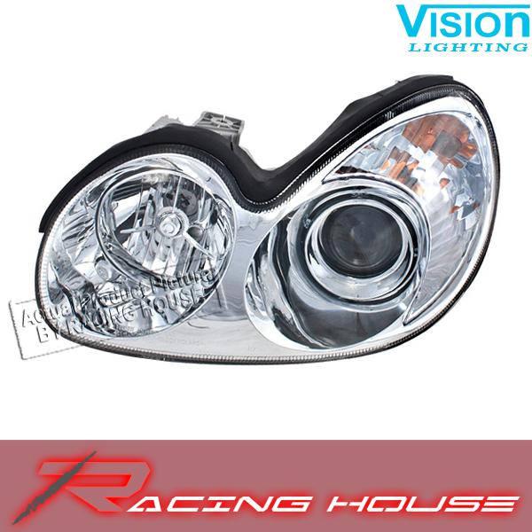 L/h headlight driver side lamp kit unit fit 02-05 hyundai sonata gl gls lx