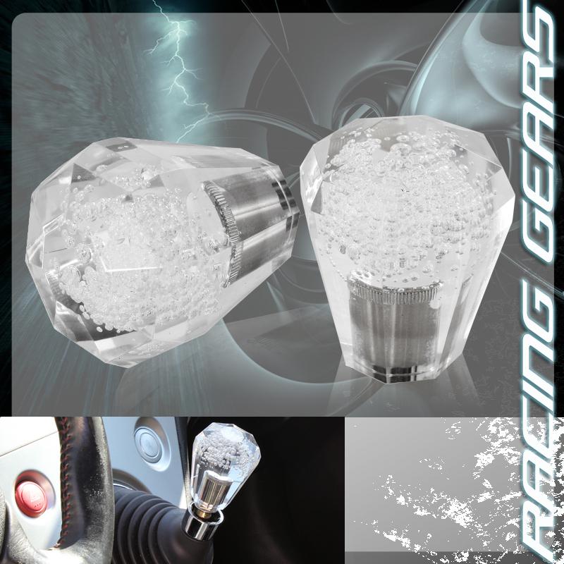 Universal jdm vip 60mm transparent clear diamond crystal bubble drift shift knob