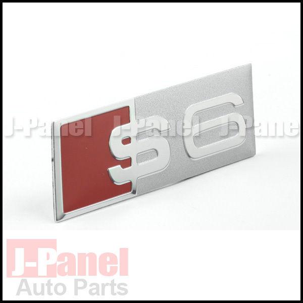 S6 metal aluminium badge emblem s line sline quattro silver accessory interior