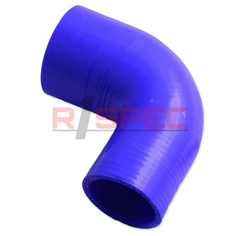 Universal blue 2.0'' to 2.5'' 3 ply 90 degree reducer silicone hose coupler 2"
