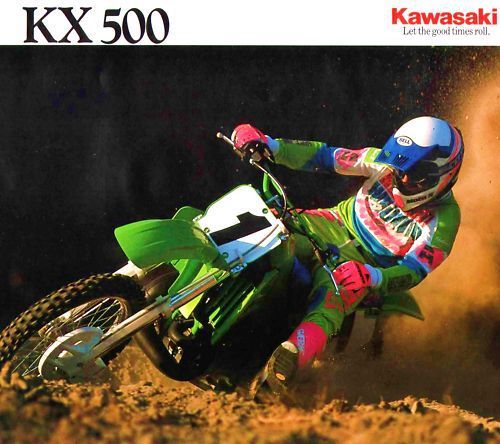 1990 kawasaki kx500 motocross motorcycle brochure -kawasaki kx500e2