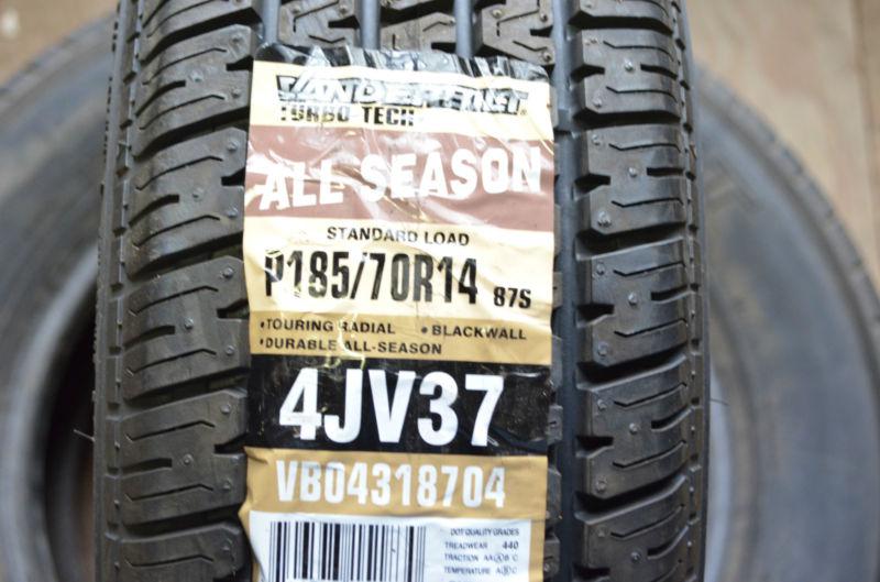 2 new 185 70 14 vanderbilt all season blem tires