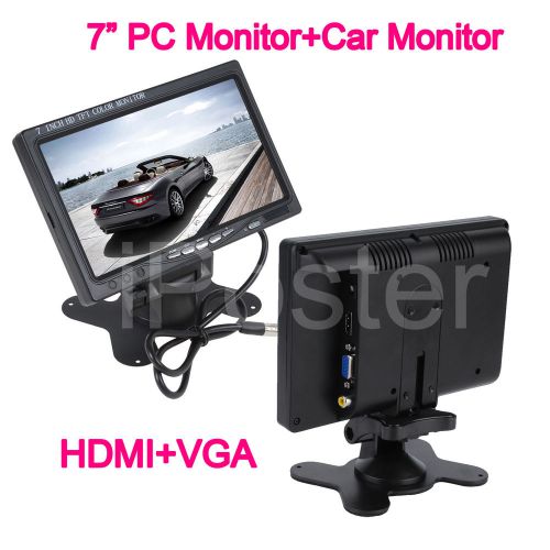 7 inch color lcd screen hd 800 x 480 hdmi + vga interface car rear view monitor