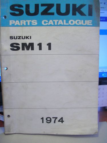 Snowmobile  parts catalogue suzuk  (sm11)i dealership copy 1973 1974