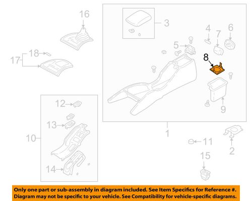 Subaru oem 98-01 impreza center console-cup holder 92023fa000