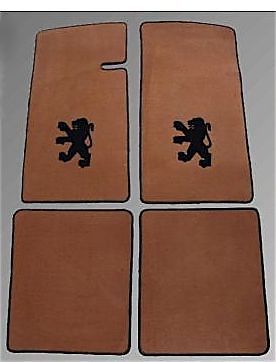 Cognac-black mat set for peugeot 504 cabriolet