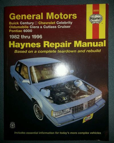 1982-1996 haynes repair manual general motors 38005 buick chevrolet olds pontiac