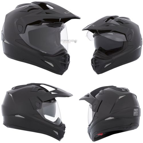 Dual sport helmet off road ckx quest rsv solid black glossy xsmall adult