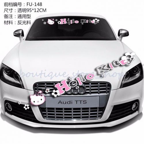 Front back rear windshield hello kt cat window glass truck car stickers decals
