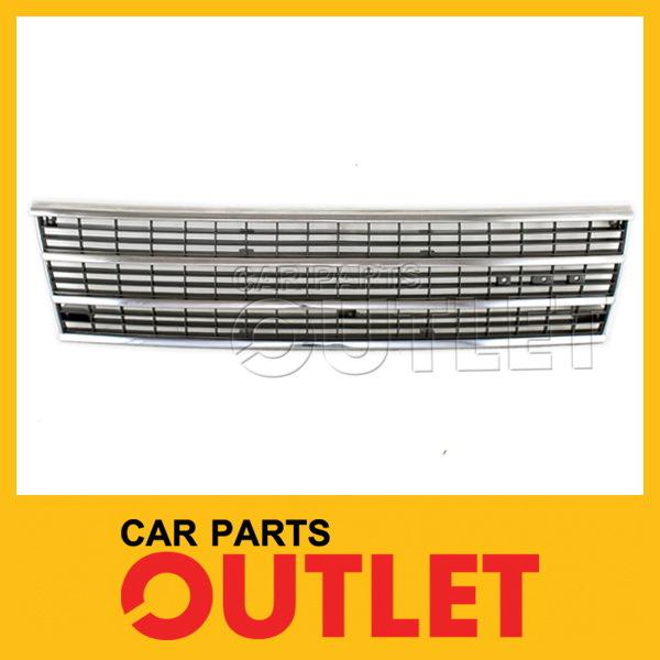 1993 plymouth voyager front grille ch1200149 chrome frame ptd grey inner insert