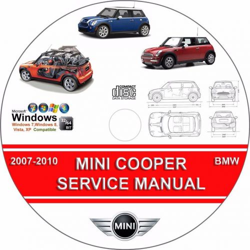 Mini cooper , s &amp; convertible service repair manual pdf on cd 2007-2010 07 08 09