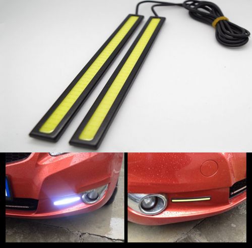 Extreme bright white cob led daytime running lights lamps drl waterproof