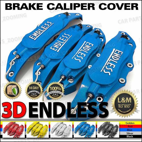 Metal 3d endless universal style brake caliper cover 4pcs blue 10.5&#034; bc2