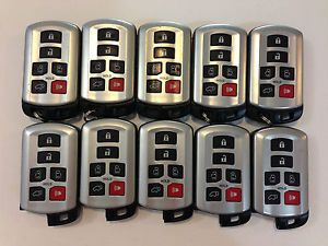 Lot of 10 toyota sienna 11-14 remote smart key less entry xle limited oem fob