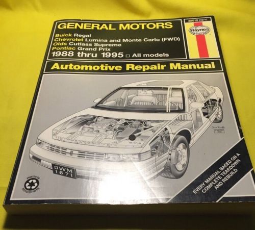 Haynes general motors 1988-1995 auto repair manual