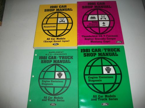 New 1981 ford/mercury car shop manual set mustang capri t-bird granada fairmont