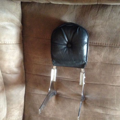 Harley davidson , sissy bar with black leather back rest, very good  cond.