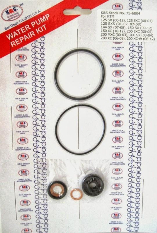 Ktm 125/144/150/200 water pump repair kit k&s 75-6004